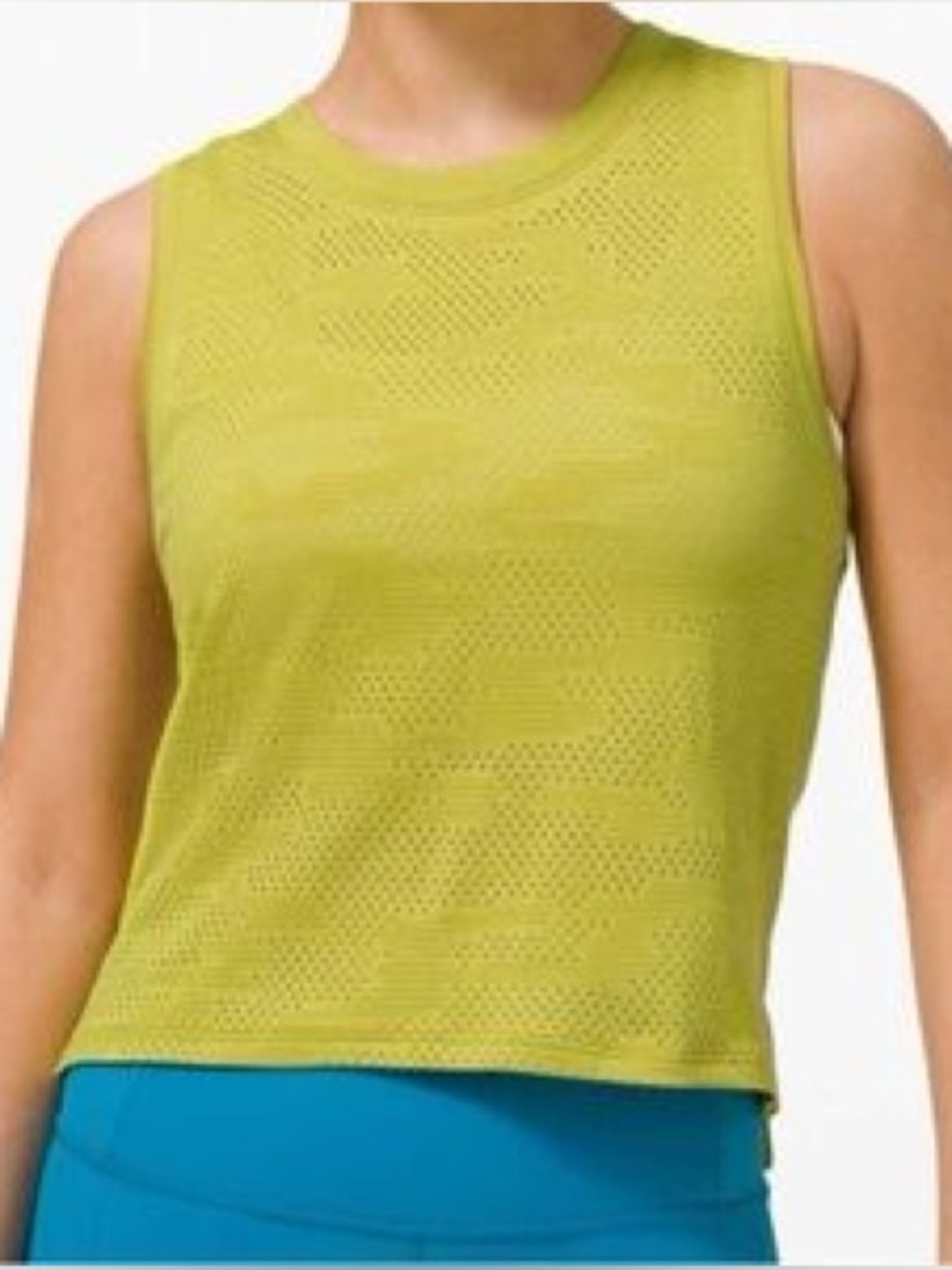 Lululemon Women’s Sleeveless Mesh Tank Top - Lime
